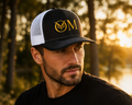 OM Owl Trucker Cap — Spiritual Embroidered Snapback for Yoga & Meditation